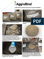 AggreBind Soil Stabilization Practical and Non Scientific Field or Bench Test Prior To Actual Installation