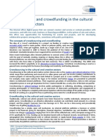 At A Glance: Crowdsourcing and Crowdfunding in The Cultural and Creative Sectors