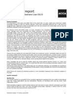 Examiner's Report: F4 Corporate and Business Law (GLO) June 2010