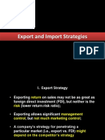 Export and Import Strategies 
