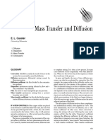 Mass Transfer and Diffusion