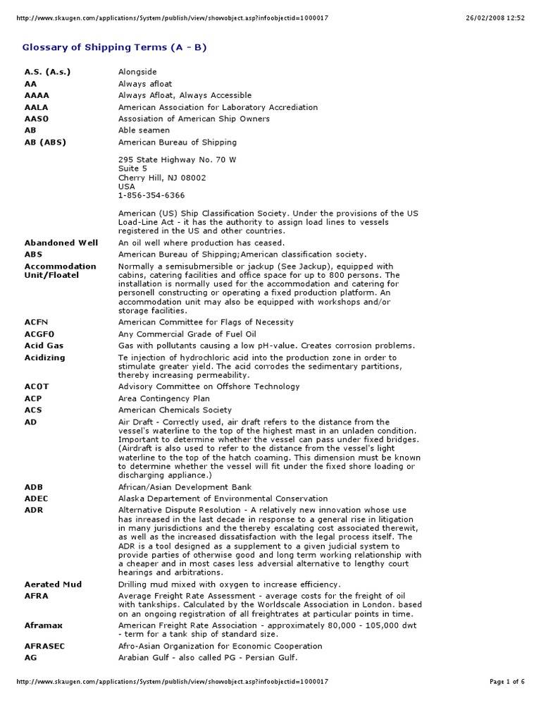 Shipping.terms.glossary Ships Oil Tanker
