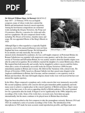 Edward Elgar Wikipediapdf Edward Elgar Classical Music - 