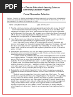 Reflection and Remarks Sample | PDF | Lesson Plan | Learning