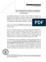 Pronunciamiento Respecto Al Acceso A La Justicia de Las Víctimas de Violencia Sexual