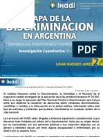 Mapa de La Discriminación en La Argentina. Vivencias, Percepciones y Representaciones