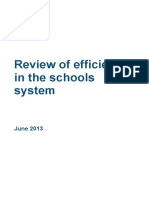 Review of Efficiency in The Schools System