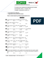 Clasa A 5 A Subiecte de Concurs Comper 2015 2016 Etapa I