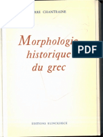 CHANTRAINE Morphologie - Historique - Du - Grec PDF