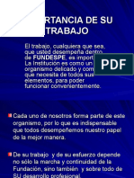 Importancia de Su Trabajo