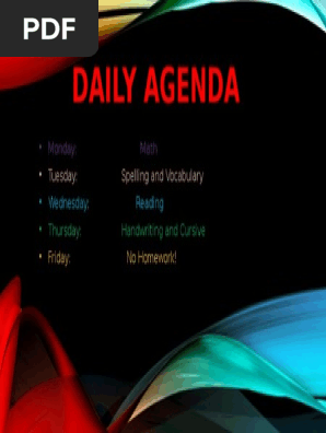 daily agenda