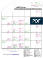 SCDNF April 2017 Schedule