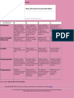 EDSC 304 - Rubric For Real Life Scenario Assessment