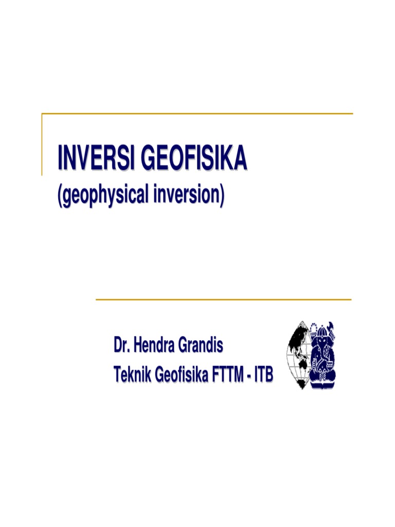 Inversi 2008 PDF | PDF | Metode & Bahan Ajar