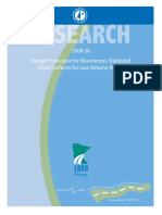 Design Procedure for Bituminous Stabilized Road Surface for Low Volume Road