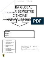 Evaluación global ciencias 2°