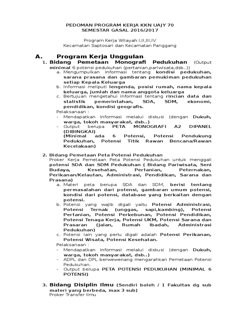 Contoh Program Kerja Kkn Jurusan Teknik Sipil - Info ...