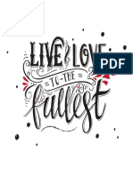 Live and Love - Lettering