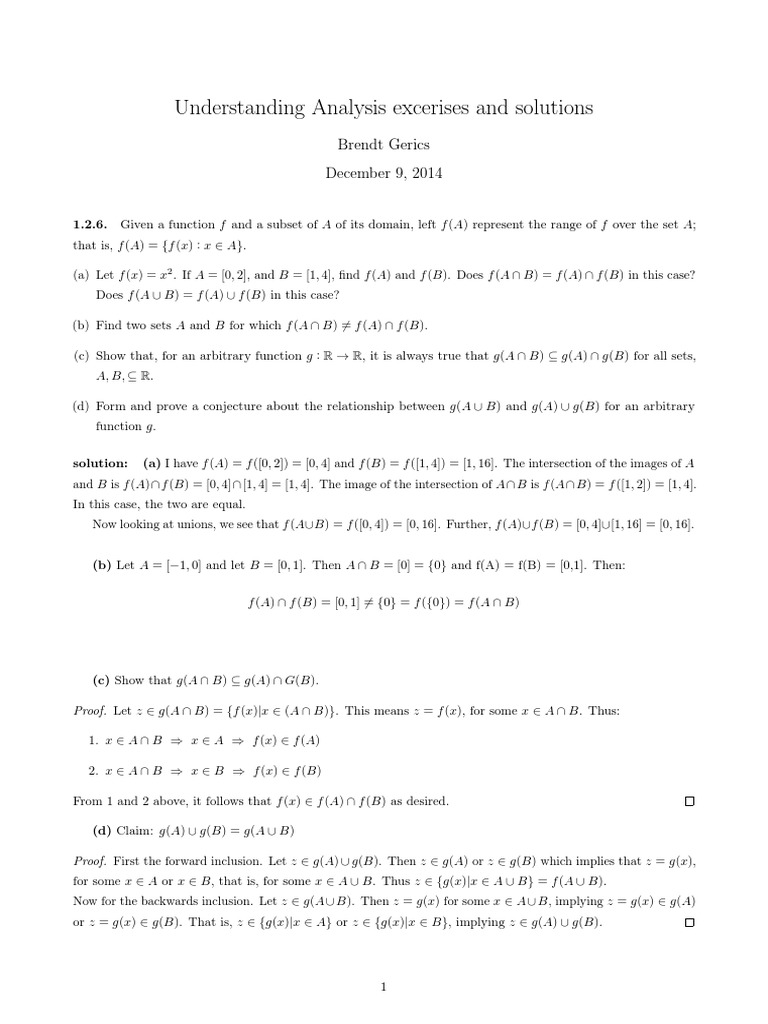 Analysis Problem Set PDF | PDF | Series (Mathematics) | Mathematical ...