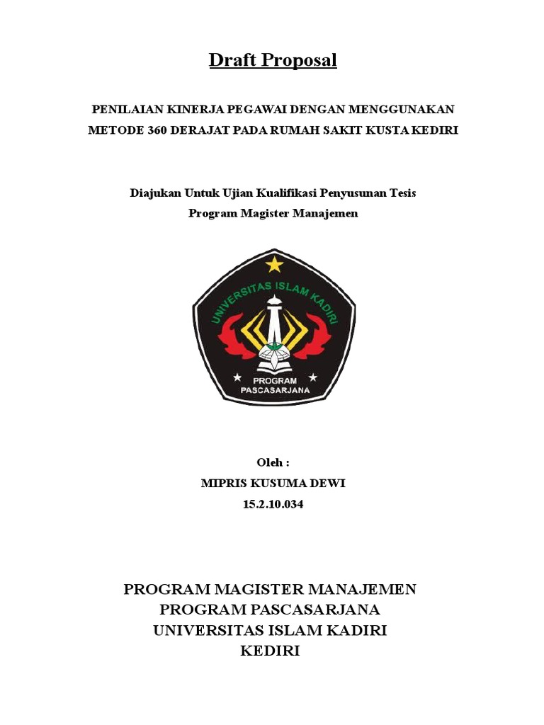 Proposal Tesis Magister Manajemen Rumah Sakit Info