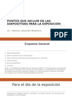 Instrucción para La Exposición