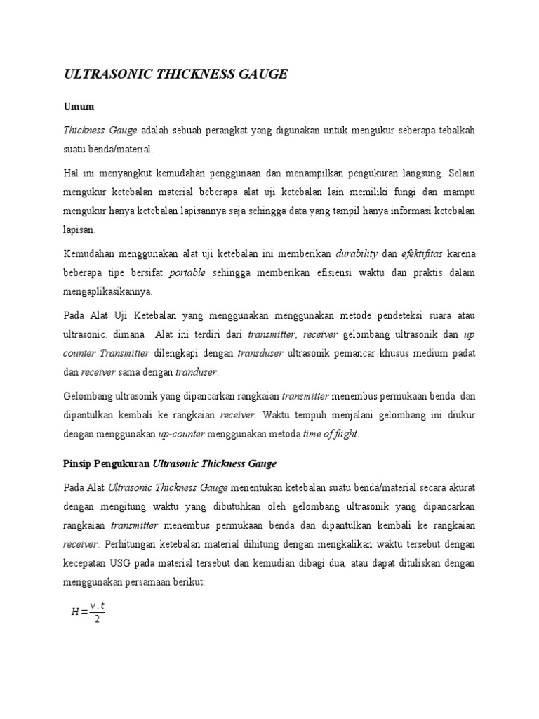 Ultrasonic Thickness Gauge PDF