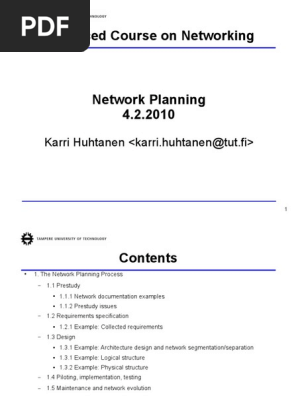 Network Planning Current