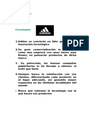 Contar necesario heno 5 Estrategias - Adidas - PUMA | PDF