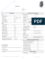 Data Sheet For SINAMICS G120C: Rated Data General Tech. Specifications