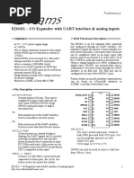 ED1021 - I/O Expander With UART Interface & Analog Inputs: Preliminary