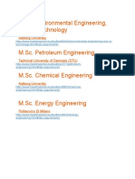 M.Sc. Environmental Engineering, MSC in Technology: Aalborg University