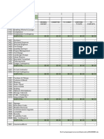 Cost Control Template