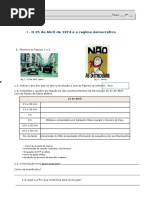 O 25 de Abril de 1974 e o Regime Democrático