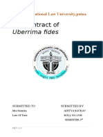 Contract Of: Uberrima Fides