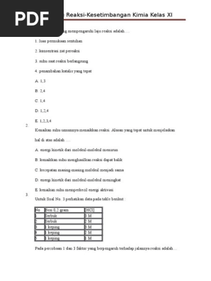 Soal Kimia Les