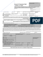 Postage Statement-Nonprofit Standard Mail Easy-Nonautomation Letters or Flats