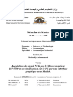 Mémoire de Master: Acquisition Du Signal ECG Par Le Microcontrôleur 18F4550 Et Sa Visualisation Sur Le PC Par Une Interface