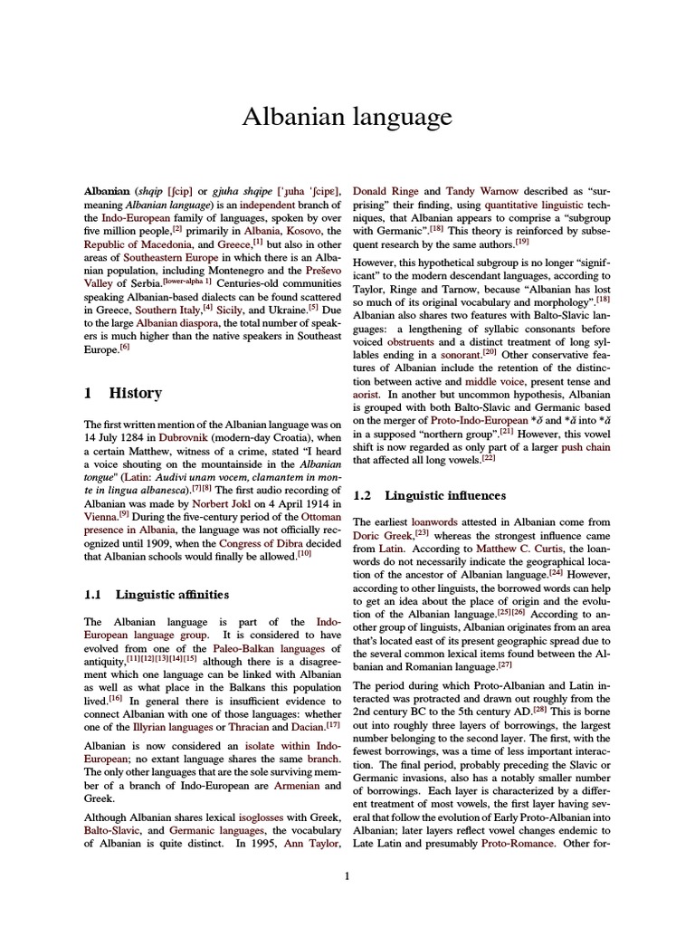 Albanian language phrases picture