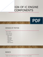 Design of piston components for IC engines