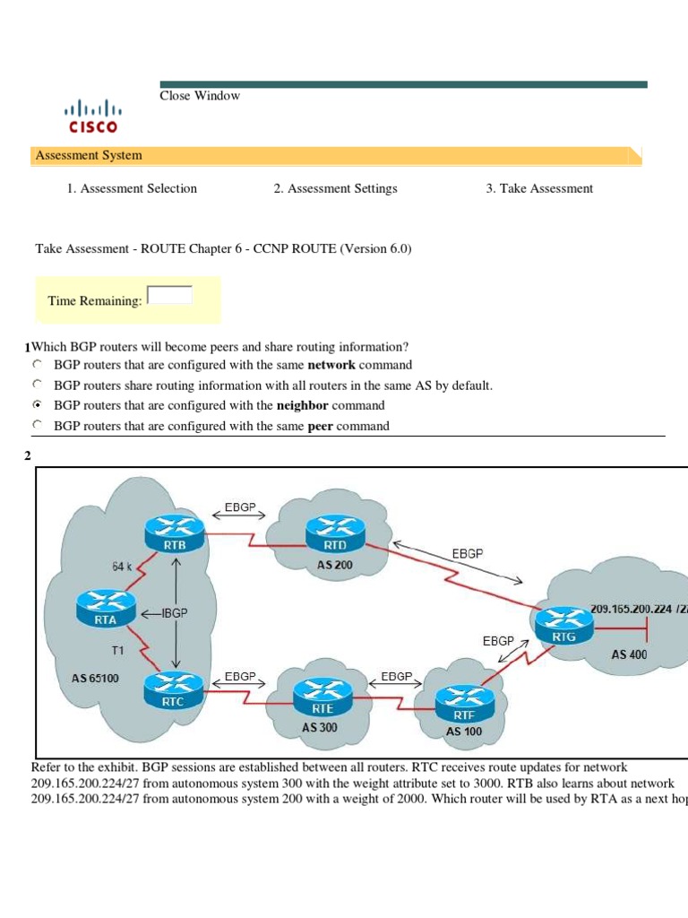 ROUTE Chapter 6 - CCNP ROUTE (Version 6.0) | PDF | Routing | Router ...