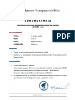 Convocatoria Nac I División 2016