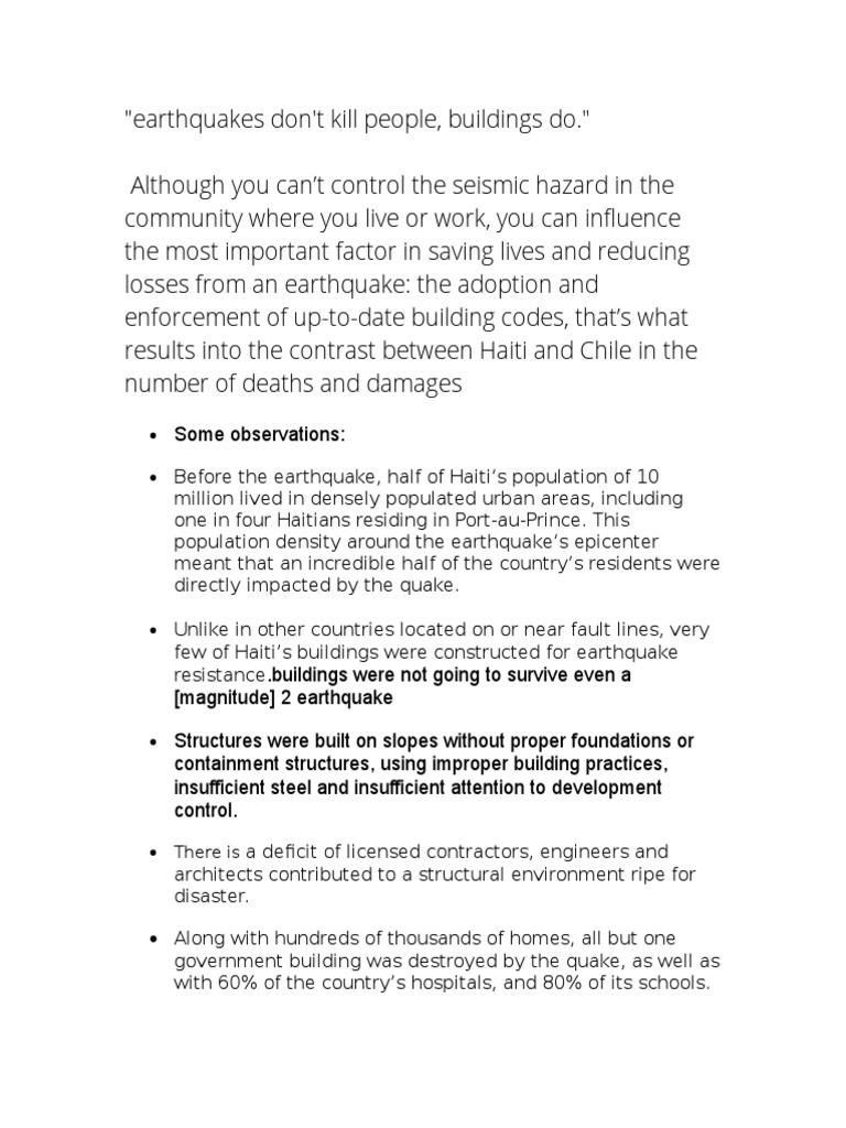 Haiti Building Codes PDF Haiti Earthquakes