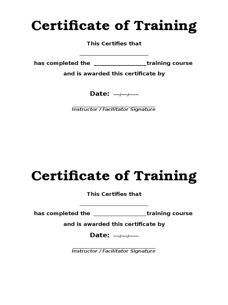 Training Course Completion Certificate | PDF | Career & Growth