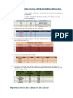 Ejercicios de Excel Operaciones Suma, Resta, Multiplicacion y Division
