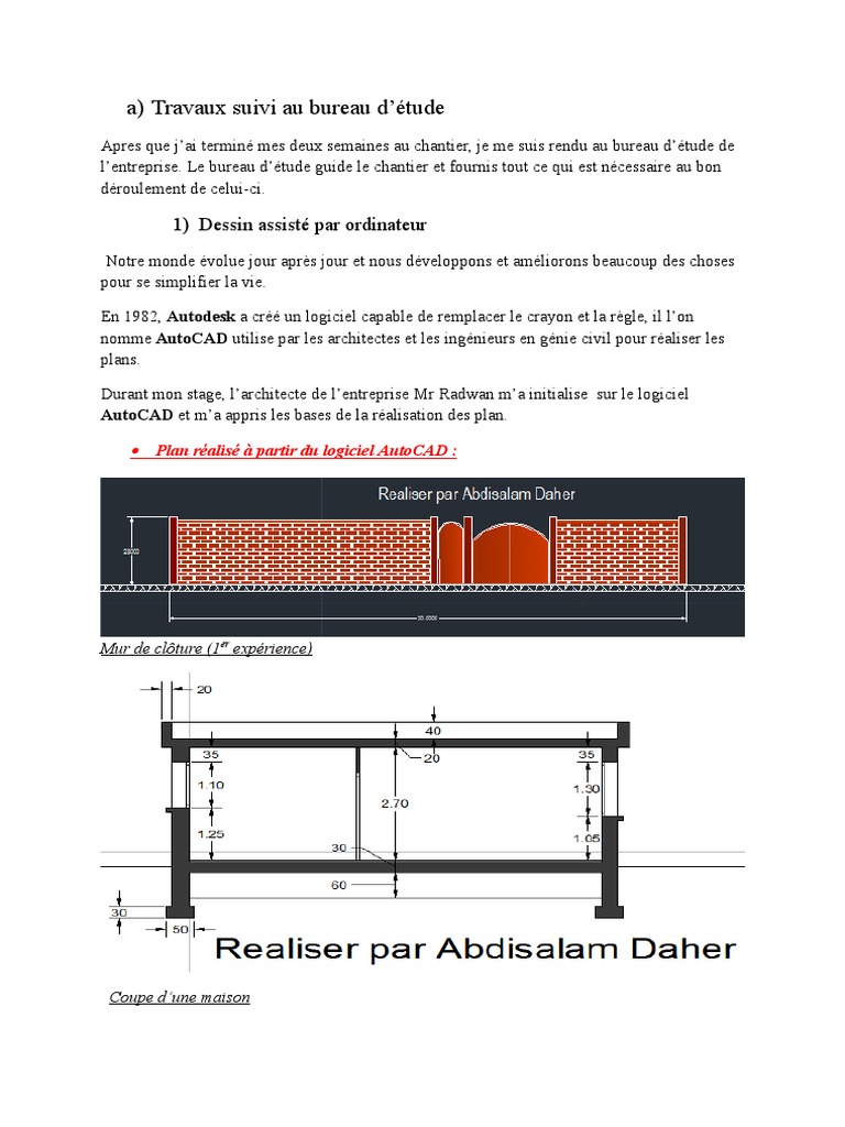 A Travaux Suivi Au Bureau Détude 1 Dessin Assisté Par