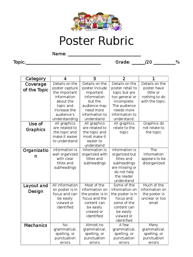 rubric for presentation