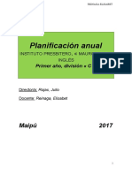 Plan Anual Inglés Primer Año