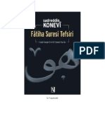 Fatiha Suresi Tefsiri Sadreddin Konevi PDF