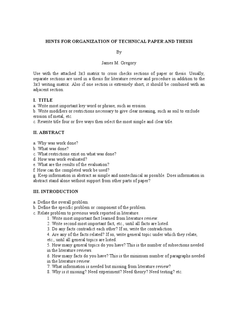 Technical Paper Writing  PDF  Experiment  Thesis