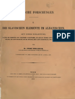 Franz Miklosich Der Slavischen Elemente Im Albanischen PDF